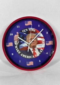 Make America Great Again Donald Trump Battery Op Talking CLock