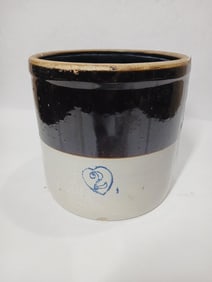 2 Gallon Heart Two Toned Crock