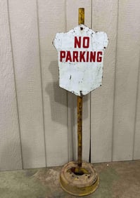No Parking Curb Sign