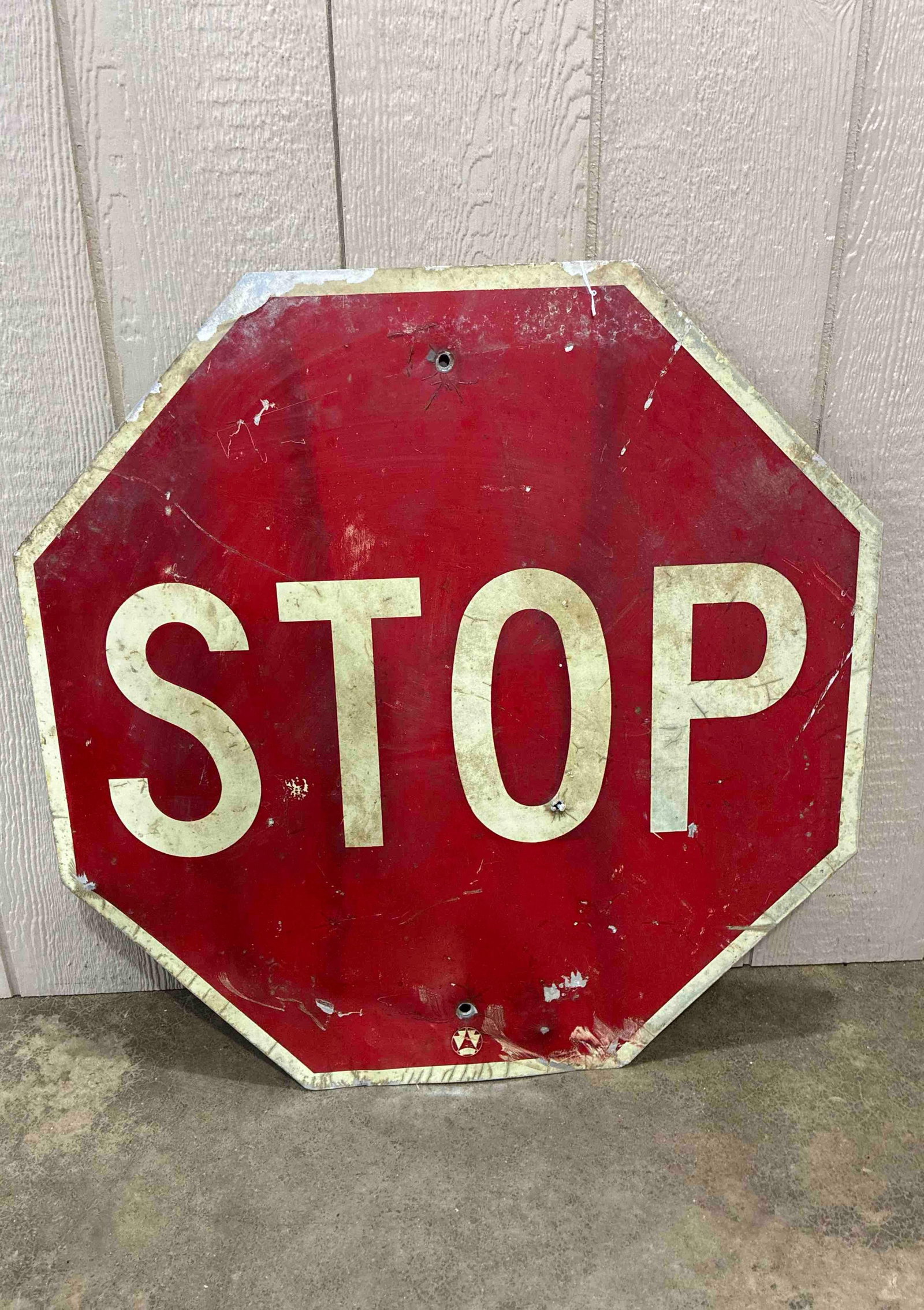 Stop Sign: Minor Spotting and dings. 30x30