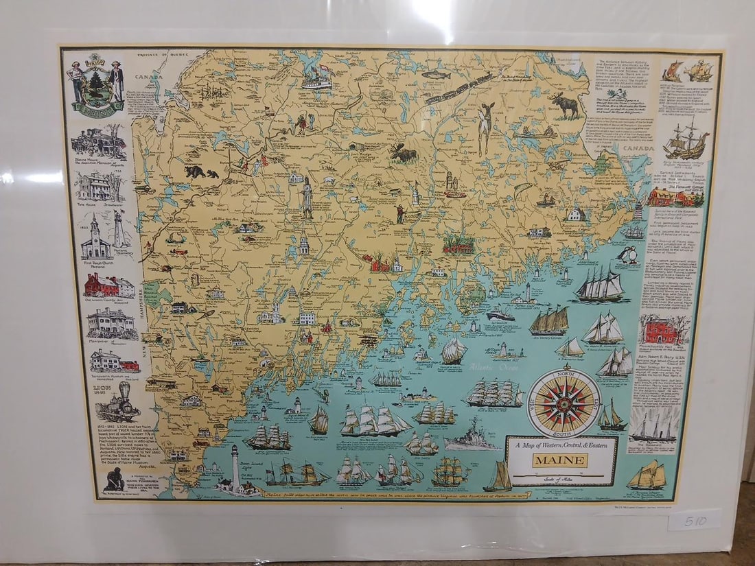 Map of Western, Central, & Eastern Maine (1 of 10)