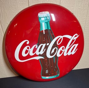 COCA COLA BUTTON SIGN