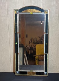 STAINED GLASS & COPPER MIRROR