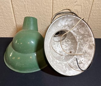 ENAMEL GAS STATION LIGHT FIXTURES