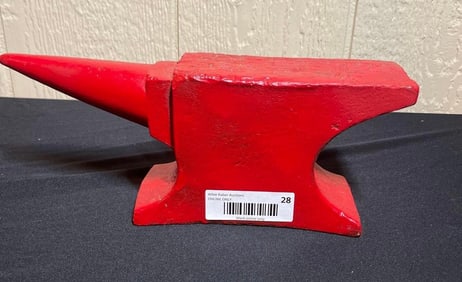 RED PAINTED ANVIL W HORN