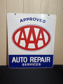 DOUBLE SIDED AAA AUTO REPAIR SIGN
