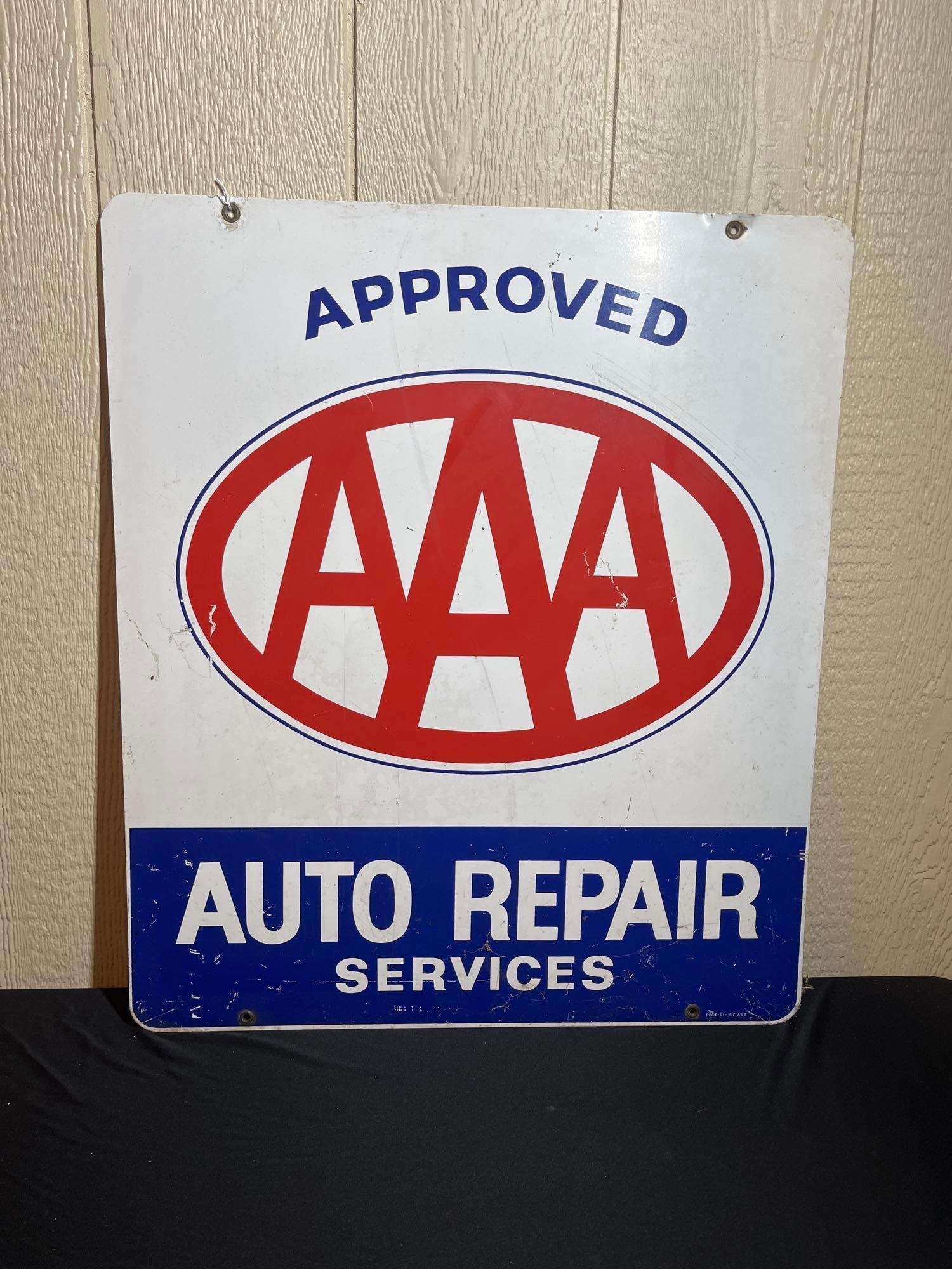 DOUBLE SIDED AAA AUTO REPAIR SIGN (1 of 7)