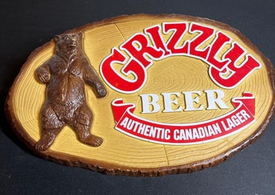 GRIZZLY BEER SIGN