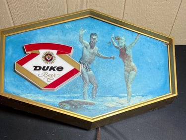 DUKE BEER LIGHTED SIGN