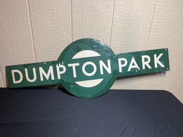 DUMPTON PARK RAILROAD PORCELAIN SIGN