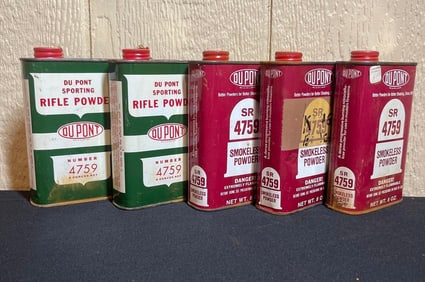 DUPONT RIFLE POWDER CANS
