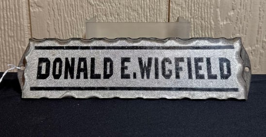 REVERSE PAINTED GLASS DONALD E. WIGFIELD PLACK