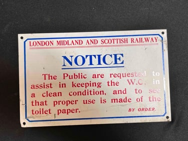 LONDON MIDLAND & SCOTTISH RAILWAY COMICAL PLAQUE