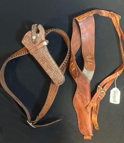 LEATHER HOLSTER & AMMO BELT
