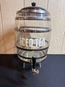 ICED TEA GLASS BARREL DISPENSER