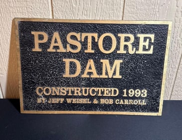 PASTORE DAM BRASS PLAQUE