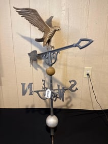 BRASS EAGLE IN FLIGHT WEATHERVANE