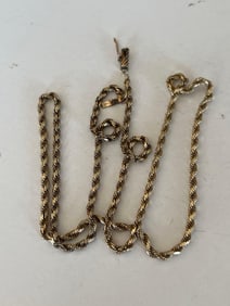 14K GOLD TWISTED THICK CHAIN