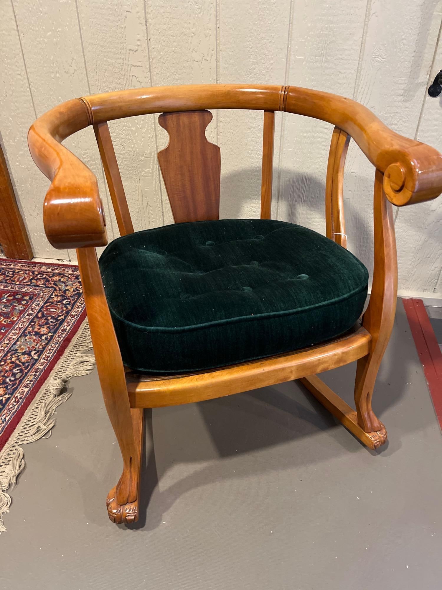 1960S HORSESHOE BLONDE MAPLE ROCKER (1 of 5)