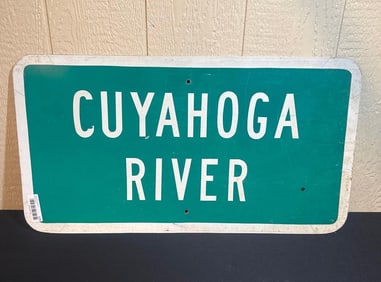 CUYAHOGA RIVER STREET SIGN