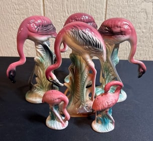 FLAMINGO FIGURES AND S&P SHAKERS