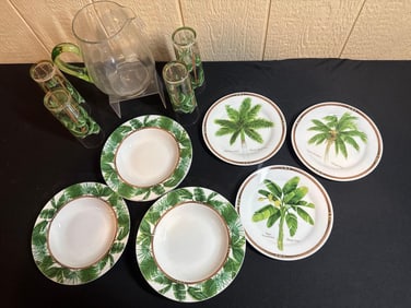 PALM TREE TROPICAL DINNERWARE