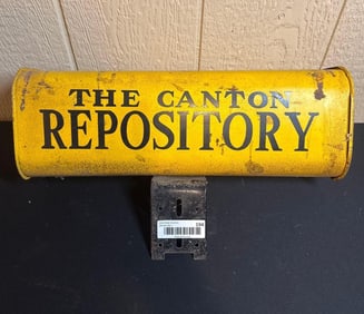 CANTON REPOSITORY METAL NEWSPAPER BOX