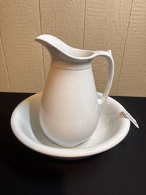 IRONSTONE PITCHER AND WASH BASIN