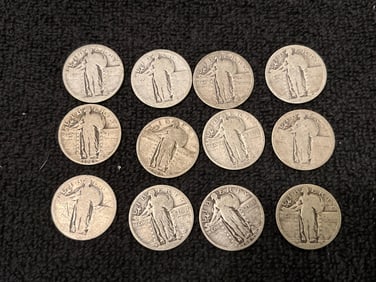 15-STANDING LIBERTY QUARTERS