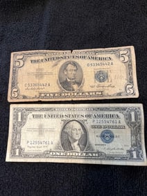 1$ & 5$ SILVER CERTIFICATES