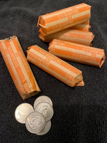 6 ROLLS WASHINGTON QUARTERS