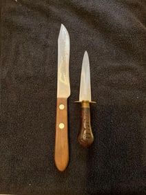 REMINGTON DUPONT CARVING KNIFE & CARVED DAGGER