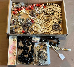 VINTAGE JEWELRY, BEADED NECKLACES, BRACELETS, AND MORE