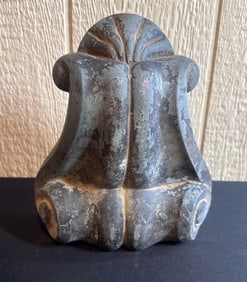 LARGE CARVED STONE CORNER FOOT/CORBEL