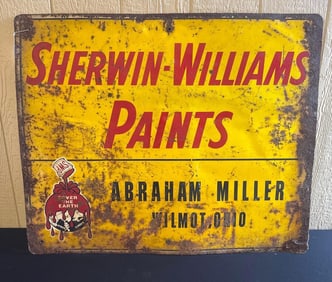 SHERWIN WILLIAMS LOCAL WILMOT, OHIO PAINT SIGN