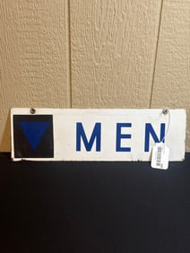 DOUBLE SIDED PORCELAIN MEN SIGN
