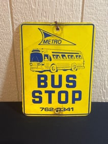 METRO BUS STOP SIGN