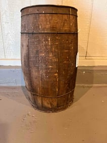 OLD WOODEN NAIL KEG