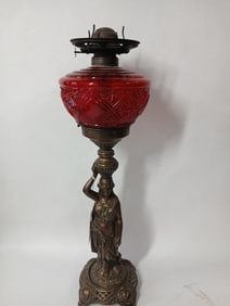 Roman Goddess Statue Oil Lamp