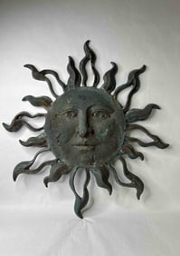 Large Wall Hanging Sunburst Sculpture