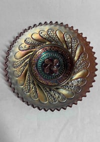 Blue Dugan Carnival Round Up Pattern Dish