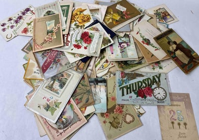 Early Post Card Lot of Divided Back w/ Most Being Post Marked