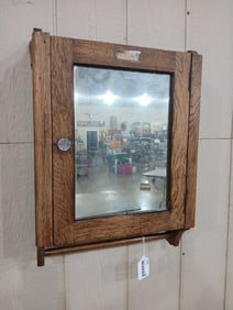Independent Towel Co Oak Medicine Cabinet