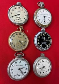 Westclox, Defiance, New Haven, and other Pocket Watches