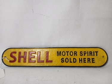 SS Cast Iron Shell Motor Spirit Embossed Wall Plaque