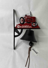 Cast Iron International Harvester Farmall H Wall Mount Dinner Bell