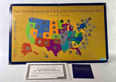 First State Quarters Collector Map