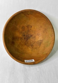 Large Hand Turned Wood Footed Bowl
