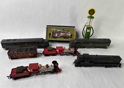 HO Scale Trains, Mini John Deere Pump, and Mini Trains