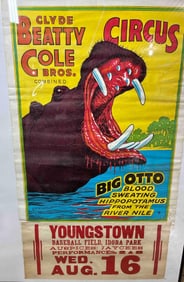 Clyde Beatty Cole Bros Circus Poster